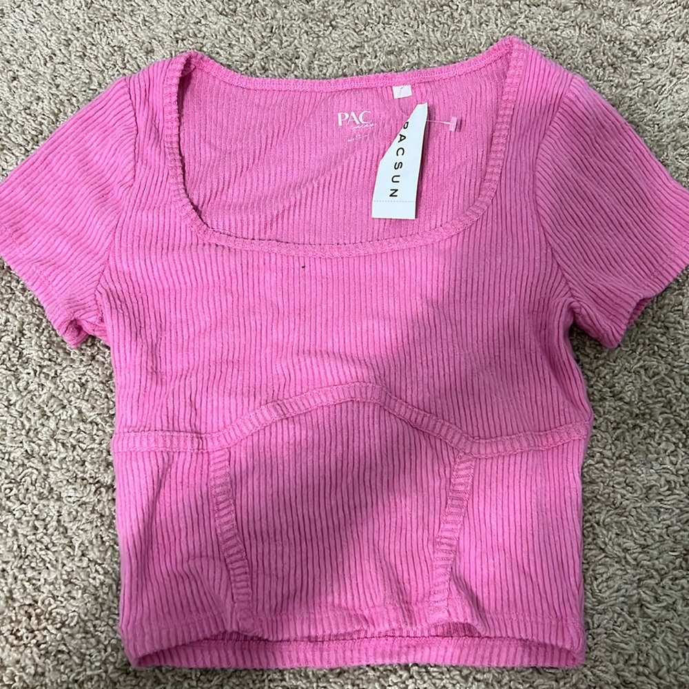 pink cropped top XS from pacsun